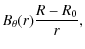 $\displaystyle B_\theta(r)\frac{R-R_0}{r},$