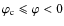 $\varphi_{\rm c} \leqslant \varphi < 0$