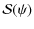 $\displaystyle %
\mathcal{S}(\psi)$