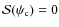$\mathcal{S}(\psi_{\rm c}) = 0$