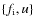 $\{f_{\rm i},u\}$