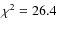 $\chi^2=26.4$