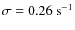 $\sigma=0.26~{\rm s^{-1}}$