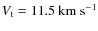$V_{\rm t} = 11.5~{\rm km~s}^{-1}$