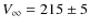 $V_{\infty} = 215 \pm 5$
