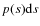 $p(s){\rm d}s$