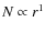 $N \propto r^{1}$