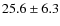$25.6 \pm 6.3$