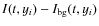 $I(t,y_i)-I_{\rm bg}(t,y_i)$