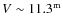 $V\sim11.3^{\rm m}$