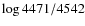 $\log 4471/4542$