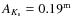 $A_{K_{\rm s}}=0.19^{\rm m}$