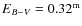 $E_{B-V}=0.32^{\rm m}$