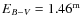 $E_{B-V}=1.46^{\rm m}$