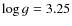 $\log
g = 3.25$