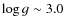$\log g \sim 3.0$