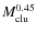 $M_{\rm clu}^{0.45}$