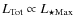 $L_{\rm Tot} \propto L _{\rm\star Max}$