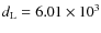 $d_{\rm L}=6.01\times10^{3}$