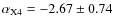 $\alpha_{\rm X4} = -2.67 \pm 0.74$