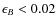 $\epsilon_{B} < 0.02$