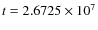$t=2.6725\times10^{7}$