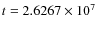 $t=2.6267\times10^{7}$