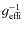 $g_{{\rm effi}}^{-1}$