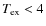 $T_{\rm ex} < 4$