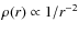 $\rho({r})\propto1/{
r}^{-2}$