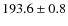 $193.6\pm0.8$