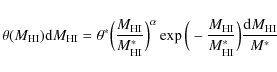 \begin{displaymath}\theta(M_{\rm {HI}}){\rm d}M_{\rm {HI}} = \theta^*\Big(\frac{...
...m {HI}}}{M_{\rm {HI}}^{*}}\Big)\frac{{\rm d}M_{\rm {HI}}}{M^*}
\end{displaymath}