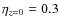 $\eta_{z=0}=0.3$