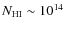 $N_{\rm {HI}} \sim 10^{14}$