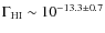 $\Gamma_{\rm {HI}} \sim 10^{-13.3 \pm 0.7}$