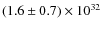 $(1.6\pm0.7)\times10^{32}$