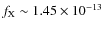 $f_{\rm X}\sim1.45\times10^{-13}$