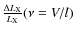 $\frac{\Delta L_{\rm X}}{L_{\rm X}}(\nu=V/l)$