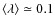 $\langle \lambda \rangle \simeq 0.1$