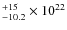 $^{+15}_{-10.2}\times 10^{22}$