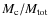 $M_{{\rm c}}/M_{{\rm tot}}$