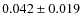 $0.042\pm0.019$