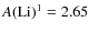 $A{\rm (Li)}\footnote{$A({\rm Li}) = \log{N_{{\rm Li}}/N_{\rm H}}+12$ .} = 2.65$