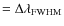 $= \Delta\lambda_{\rm FWHM}$