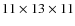 $11\times13\times11$