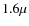 $1.6\mu$