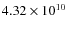 $4.32 \times 10^{10}$