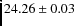 $24.26\pm0.03$