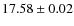 $17.58\pm0.02$