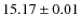 $15.17\pm0.01$